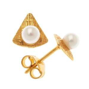 Winzige Perlenohrstecker: 925er Silber Minimalist Schmuck