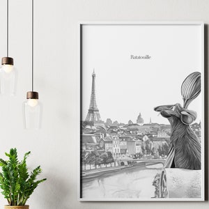 Ratatouille - Pixar - Movie Poster Print, Film Fan, Geek, For Him, For Her, Gift, Movie Lovers, Unofficial, Unframed