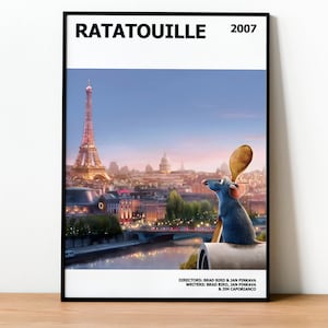 Ratatouille - Pixar - Movie Poster Print, Film Fan, Geek, For Him, For Her, Gift, Movie Lovers, Unofficial, Unframed