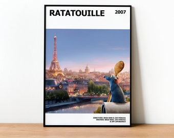 Ratatouille - Pixar - Movie Poster Print, Film Fan, Geek, For Him, For Her, Gift, Movie Lovers, Unofficial, Unframed