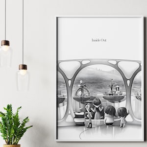 Inside Out - Pixar - Movie Poster Print, Film Fan, Geek, For Him, For Her, Gift, Movie Lovers, Unofficial, Unframed
