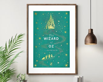 Wizard of Oz Cover Print -  L. Frank Baum, Poster, Book Print, Book Art, Book Lover Gift