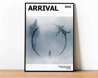 Arrival - Denis Villeneuve - Movie Poster Print, Film Fan, Geek, For Him, For Her, Gift, Movie Lovers, Unofficial, Unframed