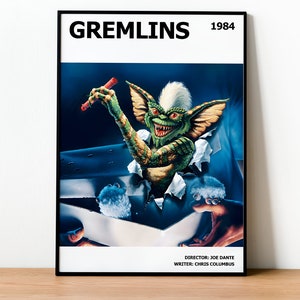 Gremlins - Movie Poster Print, Film Fan, Geek, For Him, For Her, Gift, Movie Lovers, Unofficial, Unframed