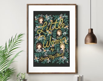 Little Women Book Cover Print - Louisa May Alcott, Poster, Book Print, Book Art, Book Lover Gift