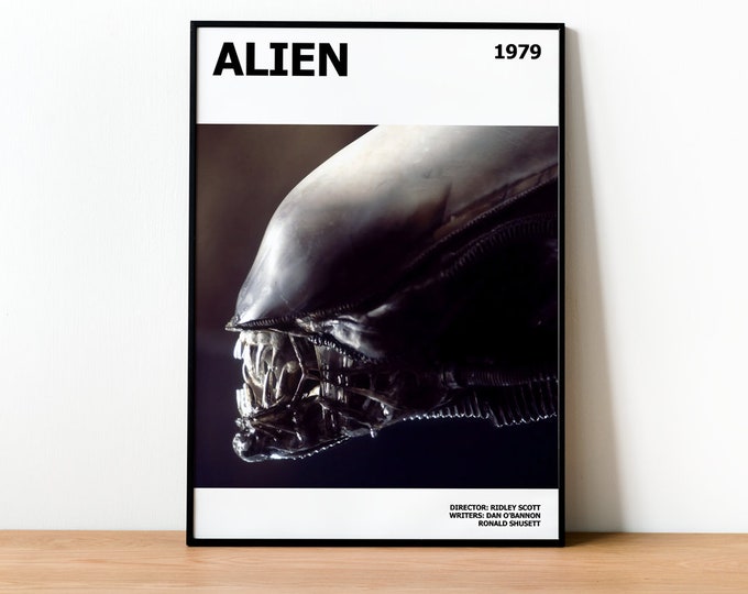 Alien - Ridley Scott - Movie Poster Print, Film Fan, Geek, For Him, For Her, Gift, Movie Lovers, Unofficial, Unframed