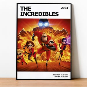 The Incredibles - Pixar - Movie Poster Print, Film Fan, Geek, For Him, For Her, Gift, Movie Lovers, Unofficial, Unframed