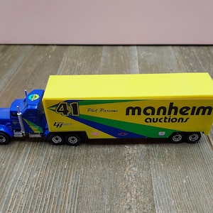 1983 7&quot; long Scale Matchbox Mannheim Auction Racing Team #41 Phil Parsons Racing Collector Semi Truck & Trailer