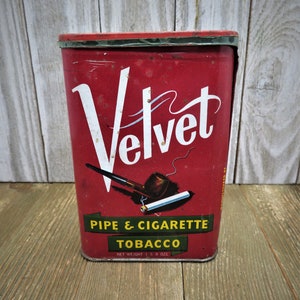 Velvet Pipe & Cigarette Tobacco Vintage Antique Tin Liggett and Myers Incorporated