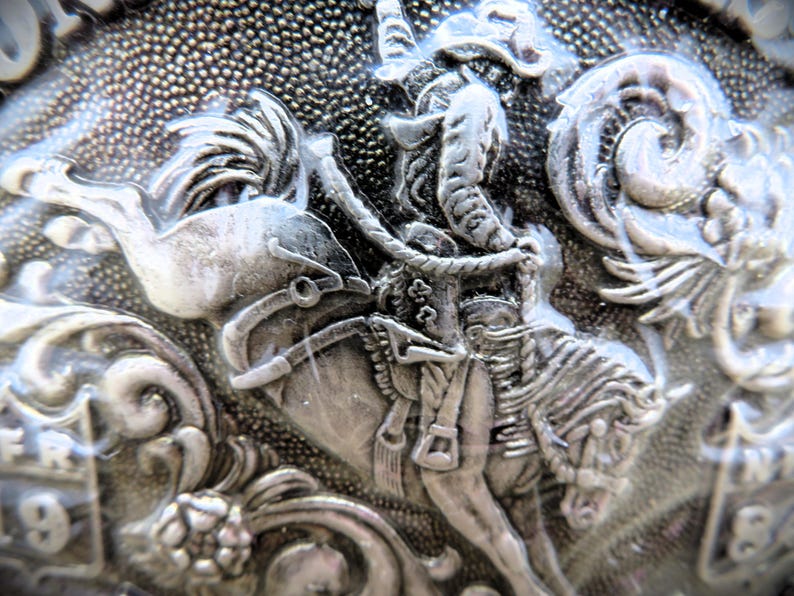 1984 Hesston NFR Rodeo Belt Buckle – Fred Fellows Saddle Bronc Second Edition bild 6