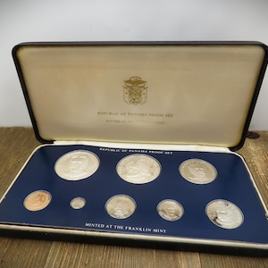 1978 Republic of Panama 8 Coin Proof Set - Sealed with Original Box and COA