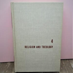 May include: A light green book with the title "Religion and Theology" and the number "4" printed on the cover.