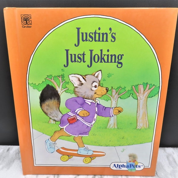 Justin's Just Joking Alphapets 1991 Grolier Books By Shirley Bogart