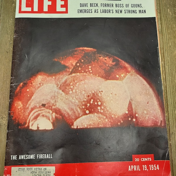 LIFE MAGAZINE Complete April 19, 1954 Color Pictures of Hydrogen Bomb Test