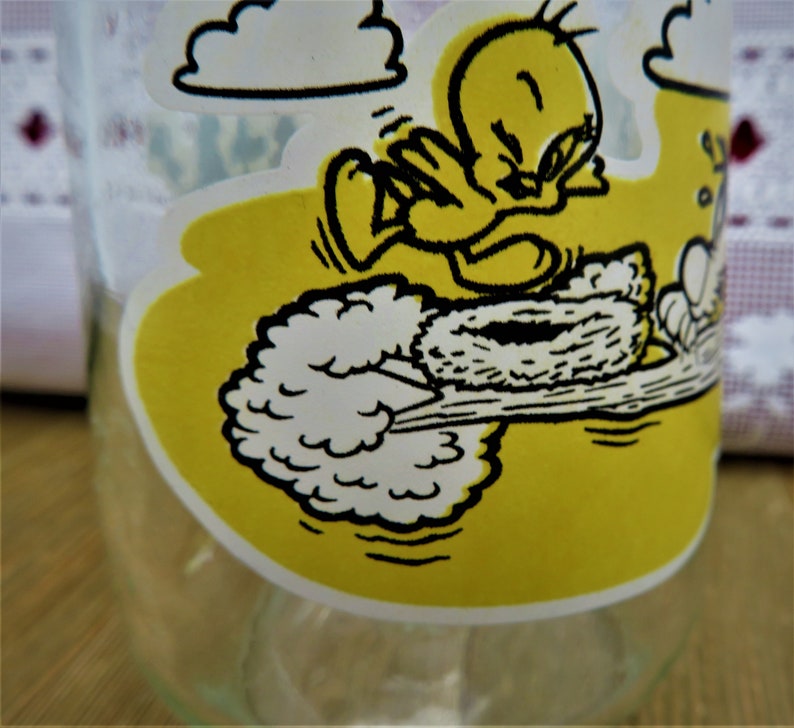 Welch's Jelly Glass Sylvester and Tweety Looney Tunes Etsy