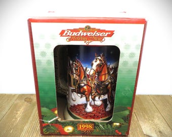 1998 Budweiser Anheuser-Busch "Grant's Farm Holiday" Holiday Beer Stein #CS343