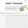 Habit Tracker in A4, A5 AND US Letterhead, Monthly Habit Tracker ...
