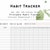 Habit Tracker in A4, A5 AND US Letterhead, Monthly Habit Tracker ...