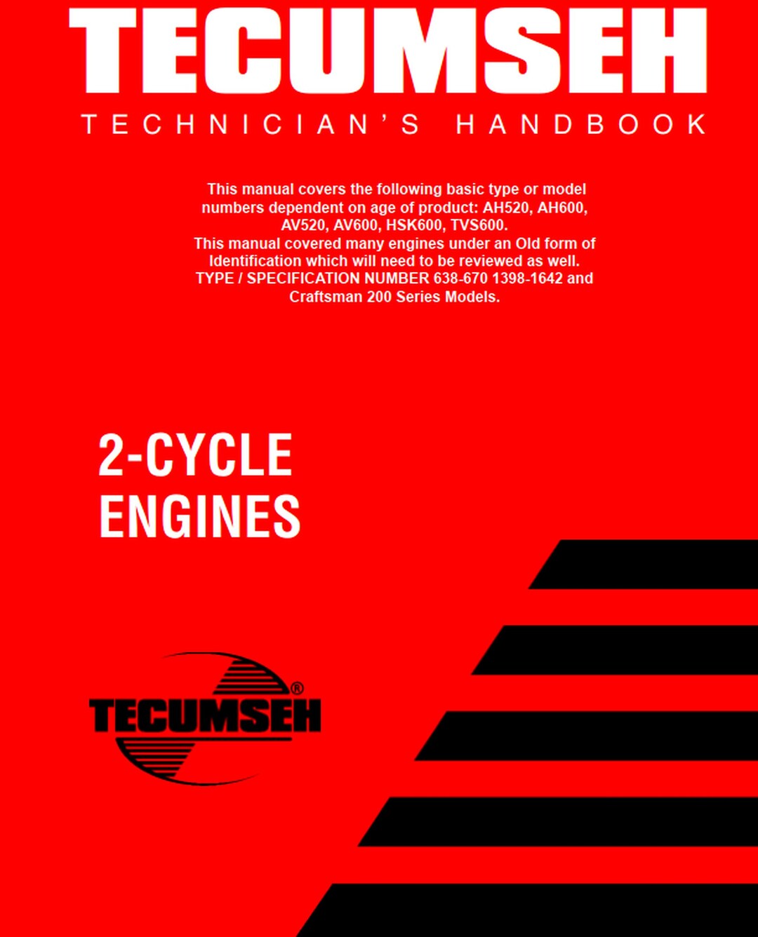 Tecumseh Service Repair Manual 2CYCLE Engines Technician