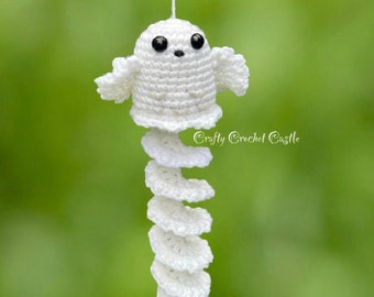 Crochet Owl Ghost Wind Spinner, PDF PATTERN ONLY, English