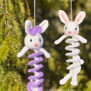 Crochet Bunny Wind Spinner, PDF PATTERN ONLY, English image 1