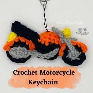 Crochet Motorcycle Keychain, PDF PATTERN ONLY, English
