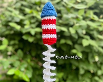 Crochet Rocket Firecracker Wind Spinner, PDF PATTERN ONLY, English