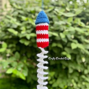 Crochet Rocket Firecracker Wind Spinner, PDF PATTERN ONLY, English