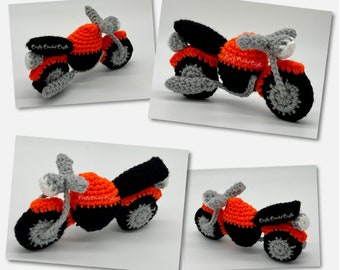 Crochet Motorcycle, PDF PATTERN ONLY, English