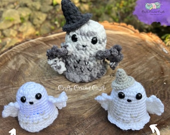 Crochet Owl Ghost PDF Pattern - Plush Toy or Light-Up Decor - Instant Download PDF (ENGLISH)