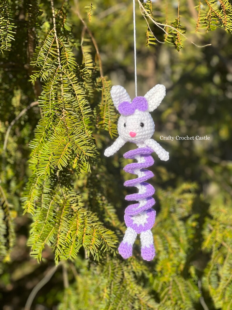 Crochet Bunny Wind Spinner, PDF PATTERN ONLY, English image 2