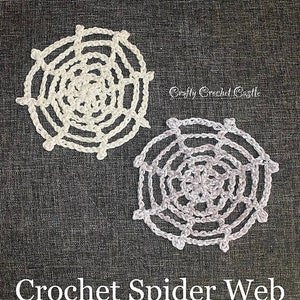 Crochet Spider Web, Coasters or Halloween Decors, PDF PATTERN ONLY, English