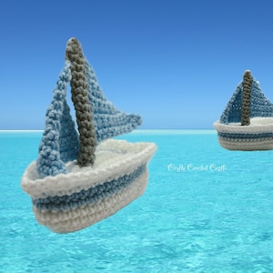 Crochet Sailboat, PDF PATTERN ONLY, English