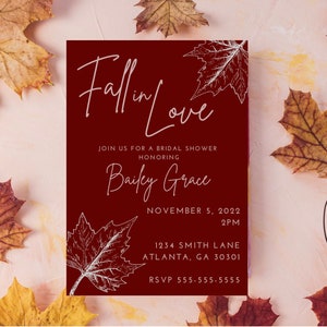Fall in Love Bridal Shower Invitation