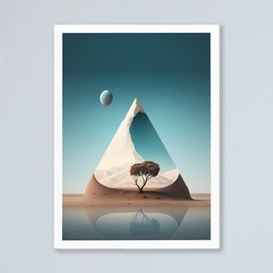 Abstrakt | Digitaldruck | Wanddeko | Surreale Kunst | Druckdesign | Minimalistisch | Geometrisch