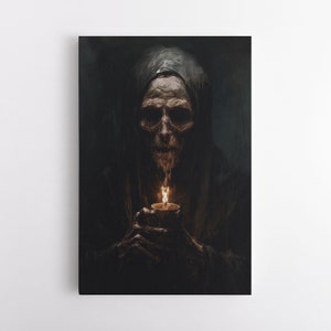 Obskures Gemälde ""SCHOLAR"" / Leinwanddruck / Dark Academia Decor / Gothic Kunstwerk / Dark Framed Wall Art ."