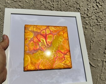 Fluid (Acrylic) Art Tile With Frame