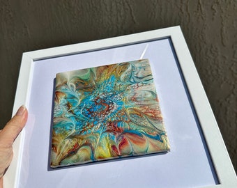 Fluid (Acrylic) Art Tile With Frame