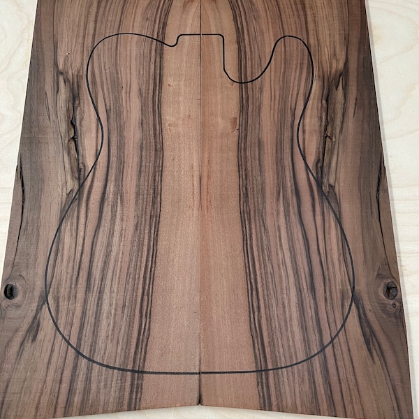 Turkish Walnut Bookmatched Electric Guitar Tops #089