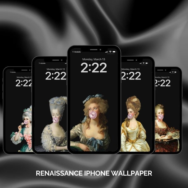 High Resolution iOS Renaissance Bubble Gum Wallpaper Pack | iPhone IOS 16 Aesthetic | iPhone Lock Screen | IOS14 Home Screen