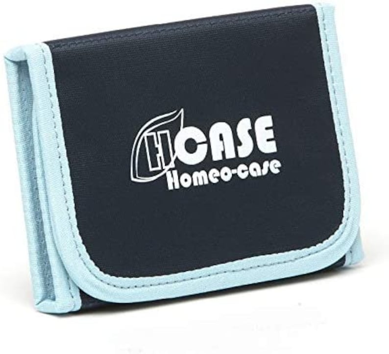 Blue pouch for 10/40/90 homeopathy tubes Boiron type tube storage case Travel Pharmacy Kit image 8