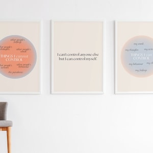 Control Circle Digital Print | Therapist Office Décor | Therapy, Psychotherapy, Counselor | Healing Printable Poster | Therapy Tools