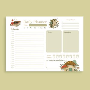 Cottagecore Printable Planner | Daily Planner, Weekly Planner, Monthly Planner | Digital Planner | Kawaii Planner | Cute Planner