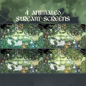 Forgotten Forest: Animated Twitch Overlay, Vtuber Background, Stream Overlay, Vtuber Overlay, Twitch Live Overlay, OBS Overlay image 2