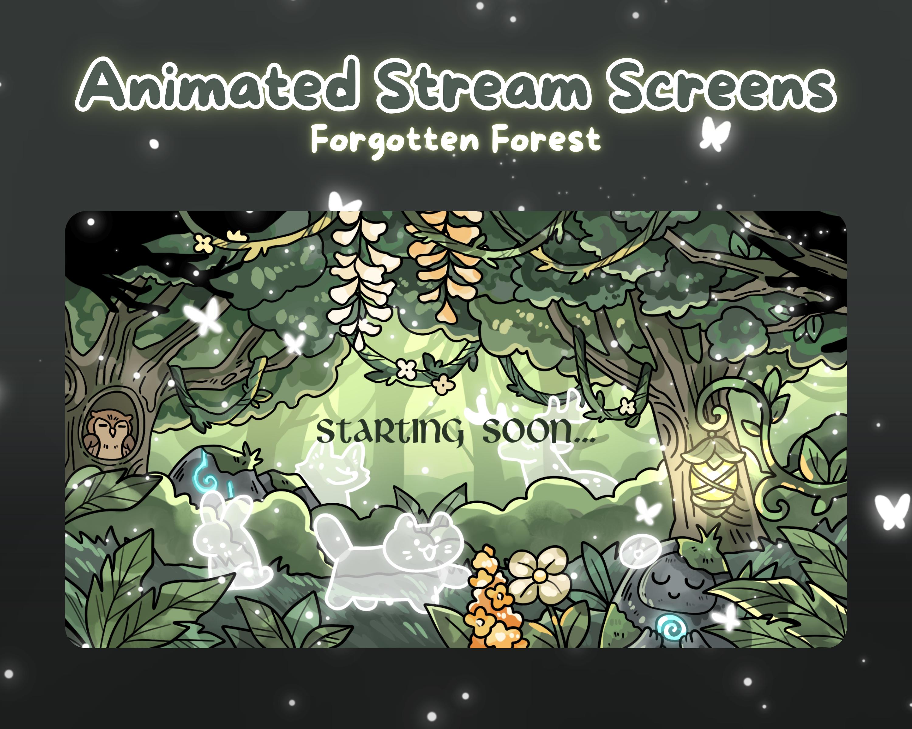 Animated Cozy Stream Screens: Forgotten Forest (digital Download) - Etsy