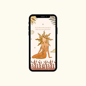 Mobile Phone Digital Art Wallpaper, High Resolution Home Screen Art, Lock Screen Enchantress Design, Magical Enchanted Phone Screen Download