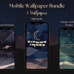 Night Sky Wallpaper | Galaxy Wallpaper | Iphone Wallpaper Bundle | IOS Wallpapers | Iphone Home Screen | Mobile Lockscreen