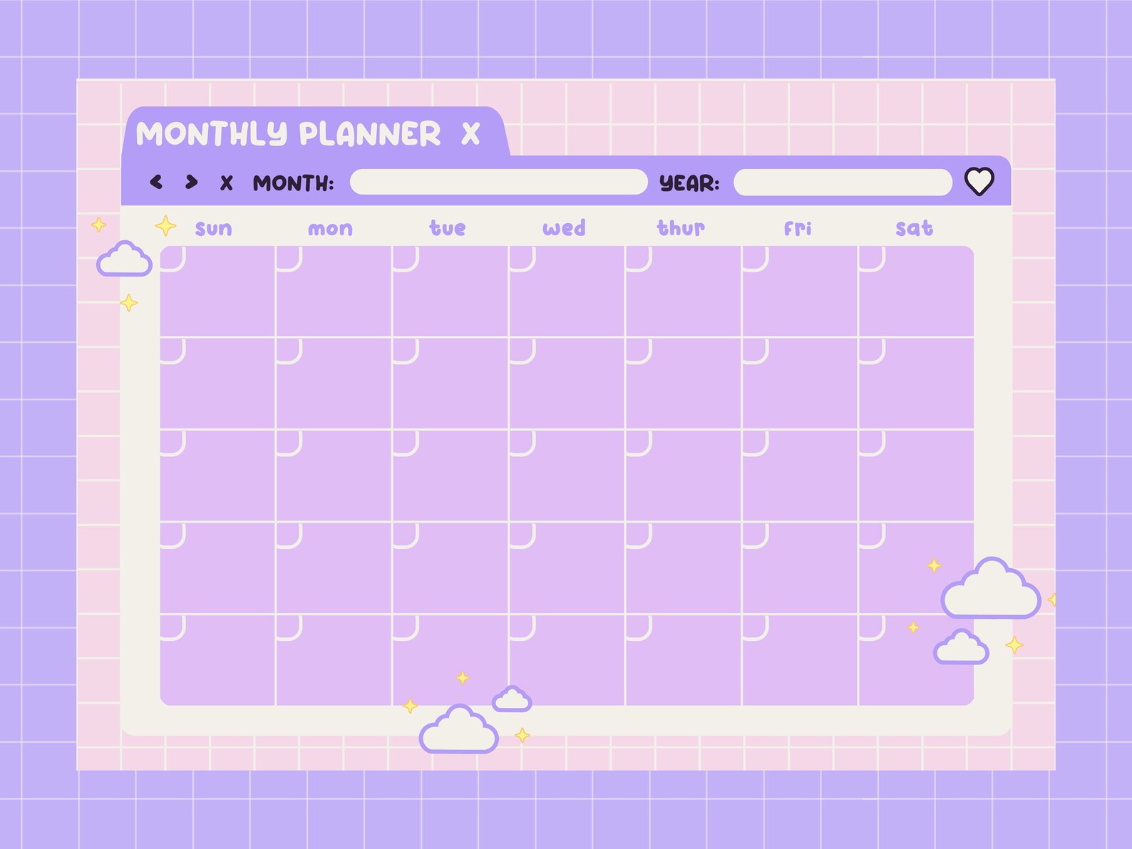 Printable Monthly Planner Weekly Planner Daily Planner - Etsy