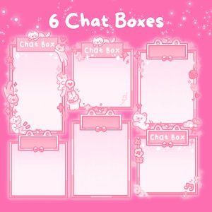 Pink Animated Stream Overlay Package: Animated Twitch Overlay, OBS ...