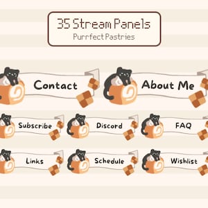 35 Cosy Twitch Panels | Twitch Panels Lofi | Twitch Stream | Gemütliche Katze Twitch | Cottagecore Twitch